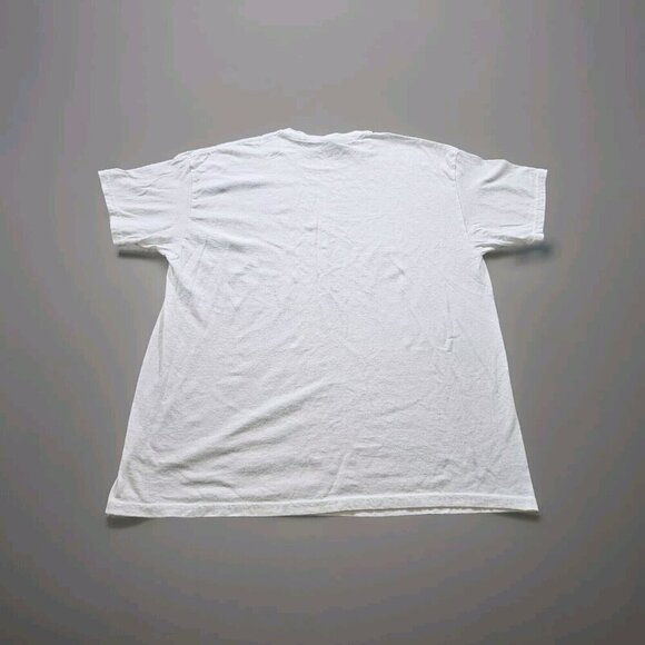 Gildan Mens T Shirt XL White XMas Rudolph The Red Nosed Reindeer Heavy Cotton - Picture 10 of 10